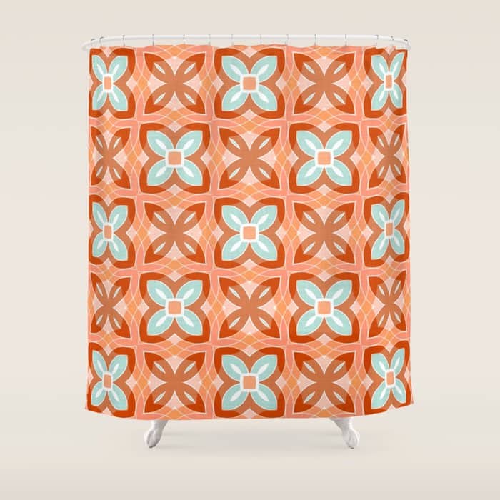 Moroccan Tile - Daisy Chain Shower Curtain