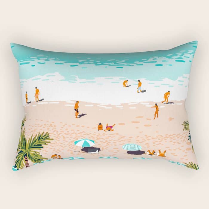 Dream In Colors Borrowed From The Sea | Ocean Tropical Beachy Summer | Swim Surf Travel Vacation Rectangular Pillow