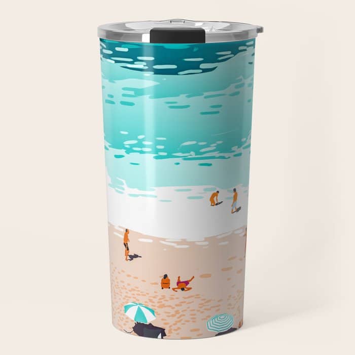 Dream In Colors Borrowed From The Sea | Ocean Tropical Beachy Summer | Swim Surf Travel Vacation Travel Mug