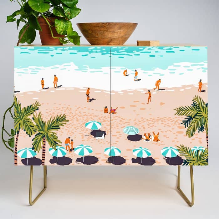 Dream In Colors Borrowed From The Sea | Ocean Tropical Beachy Summer | Swim Surf Travel Vacation Credenza