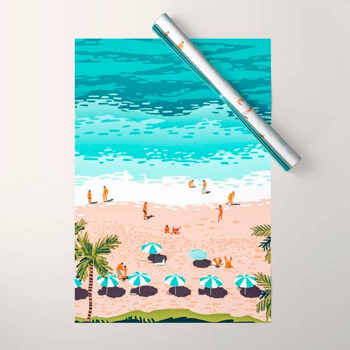 Dream In Colors Borrowed From The Sea | Ocean Tropical Beachy Summer | Swim Surf Travel Vacation Wrapping Paper
