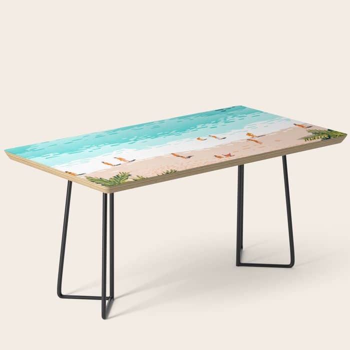Dream In Colors Borrowed From The Sea | Ocean Tropical Beachy Summer | Swim Surf Travel Vacation Coffee Table
