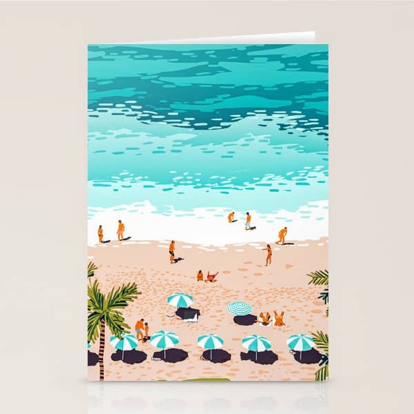 Dream In Colors Borrowed From The Sea | Ocean Tropical Beachy Summer | Swim Surf Travel Vacation Stationery Card