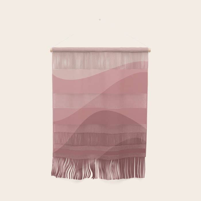 Abstract Color Waves - Pink Tones Wall Hanging