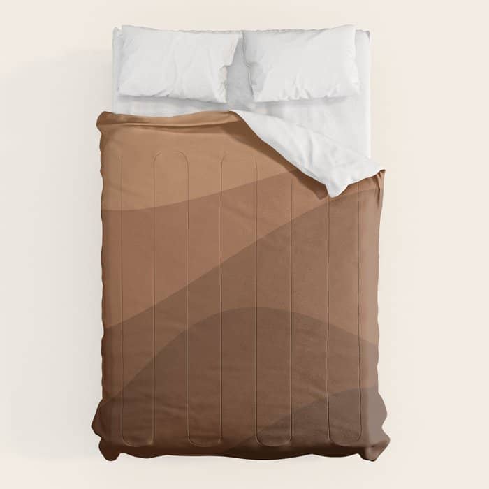 Abstract Color Waves - Desert Tones Comforter