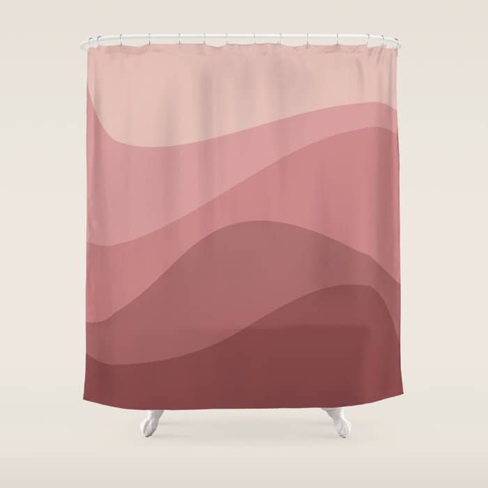 Abstract Color Waves - Pink Tones Shower Curtain