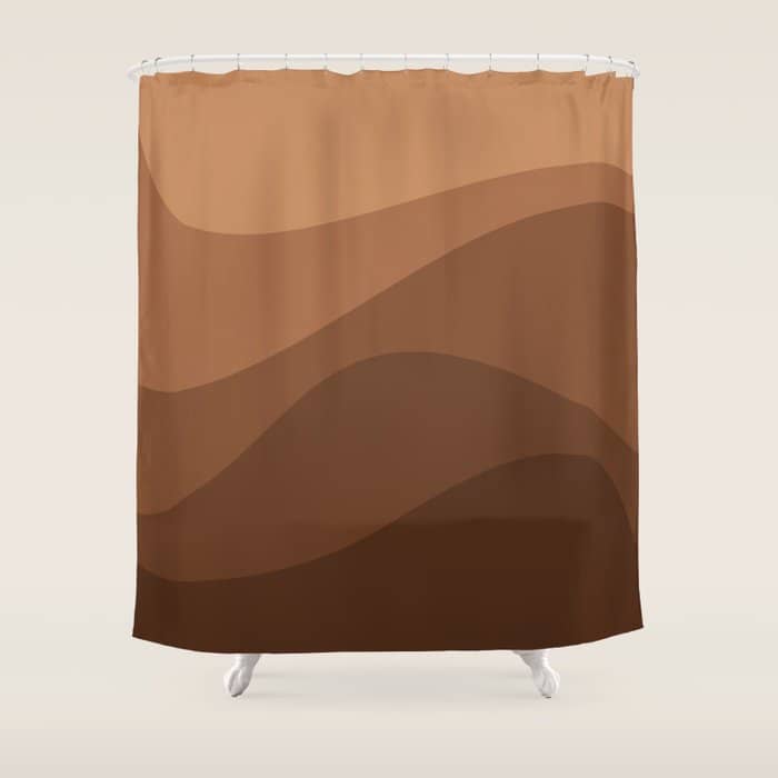 Abstract Color Waves - Desert Tones Shower Curtain