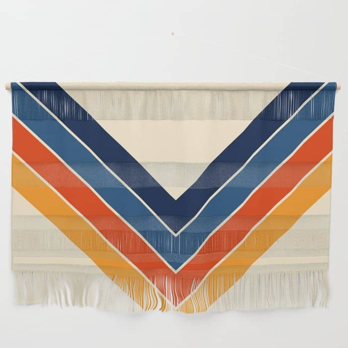 Colorful V Shape Retro Stripes Chilseongsin Wall Hanging