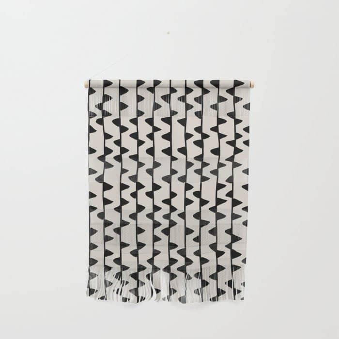 Triangles / Black & White Pattern Wall Hanging