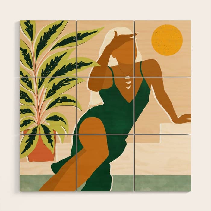 The Wait Is Long But My Dream Of You Does Not End #Illustration Wood Wall Art
