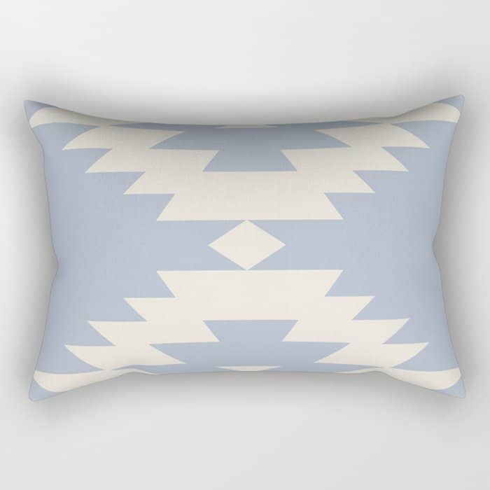 Southwestern Minimalism - Sky Blue Rectangular Pillow