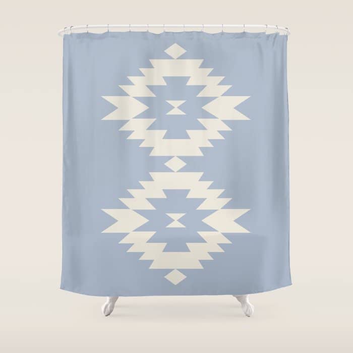 Southwestern Minimalism - Sky Blue Shower Curtain