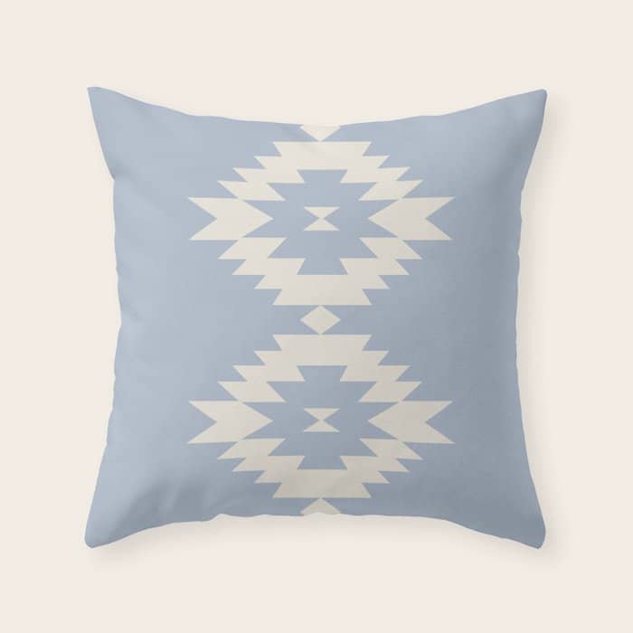 Southwestern Minimalism - Sky Blue Throw Pillow