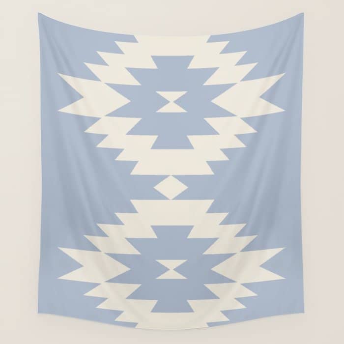 Southwestern Minimalism - Sky Blue Wall Tapestry