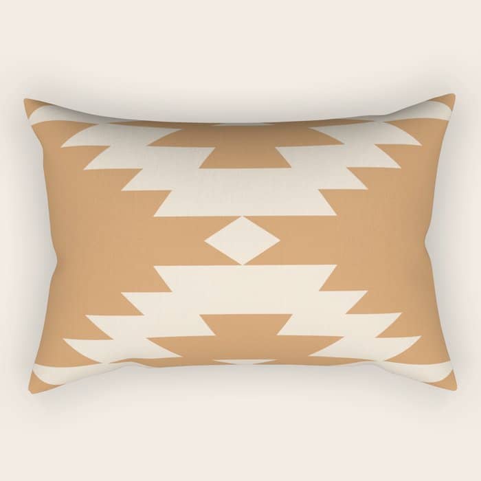 Southwestern Minimalism - Desert Orange Rectangular Pillow