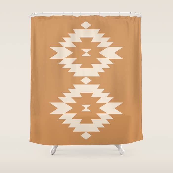 Southwestern Minimalism - Desert Orange Shower Curtain