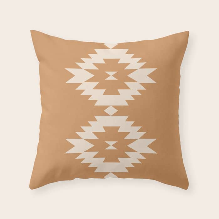 Southwestern Minimalism - Desert Orange Throw Pillow