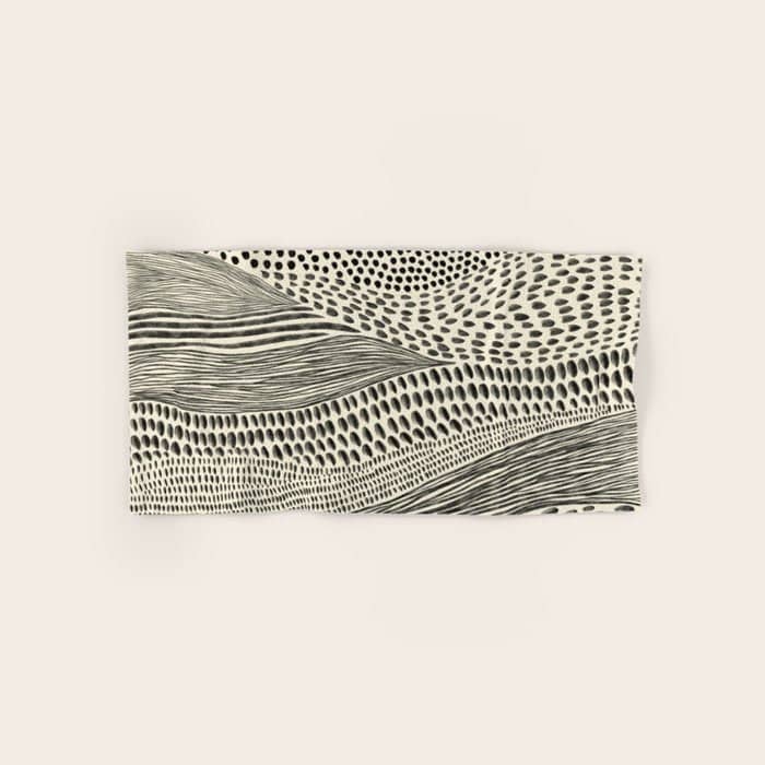 Hand Drawn Patterned Abstract Ii Bath Towel