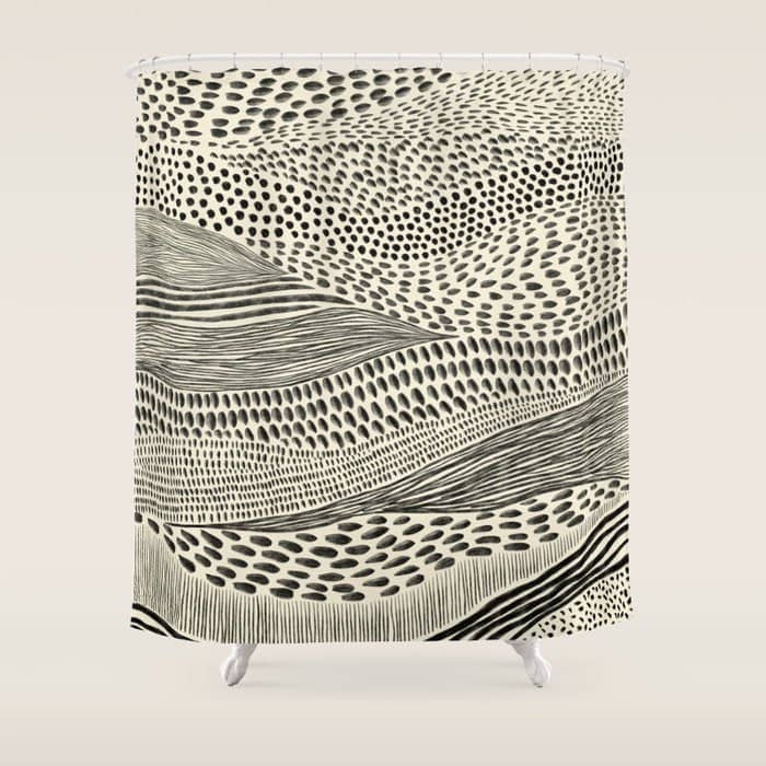 Hand Drawn Patterned Abstract Ii Shower Curtain