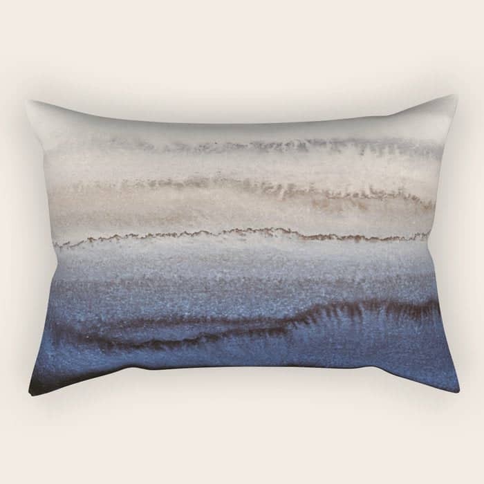 Within The Tides Winter Blues By Monika Strigel Rectangular Pillow