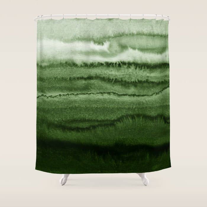 Within The Tides Forest Green By Monika Strigel Shower Curtain