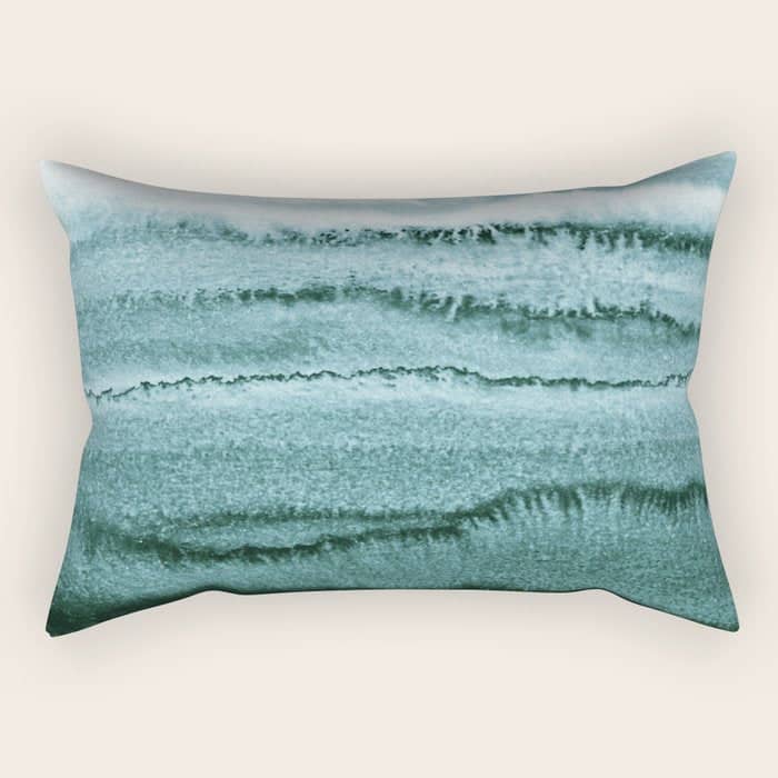 Within The Tides Summer Mint By Monika Strigel Rectangular Pillow