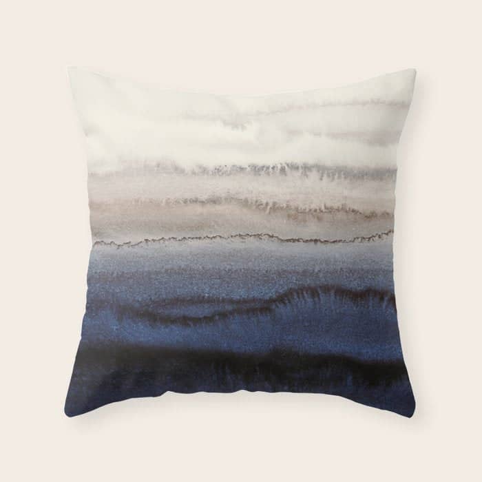 Within The Tides Winter Blues By Monika Strigel Throw Pillow