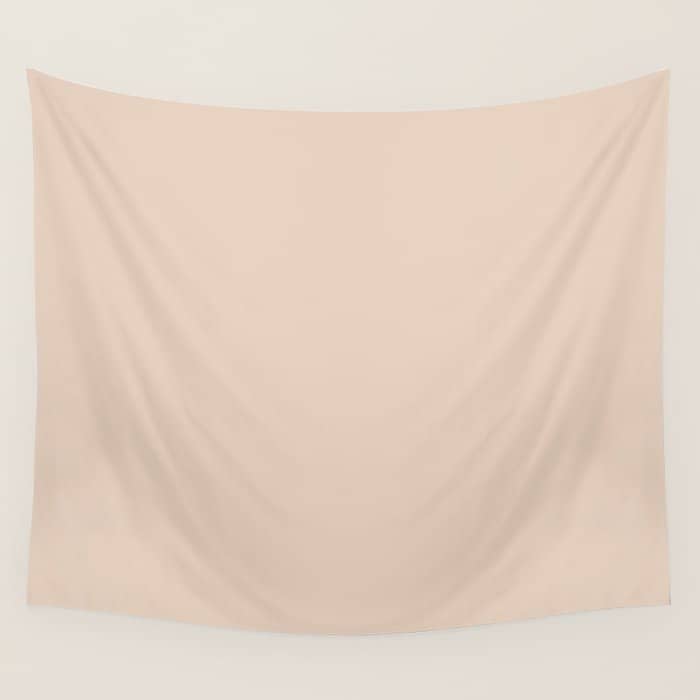 Pale Neutral Blush Buff Cream Solid Wall Tapestry