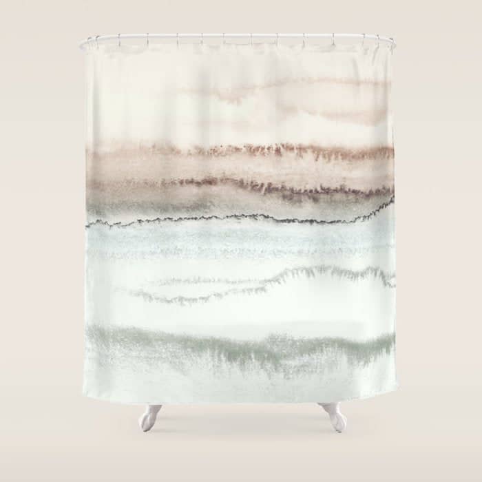 Within The Tides Natural Three By Monika Strigel Shower Curtain