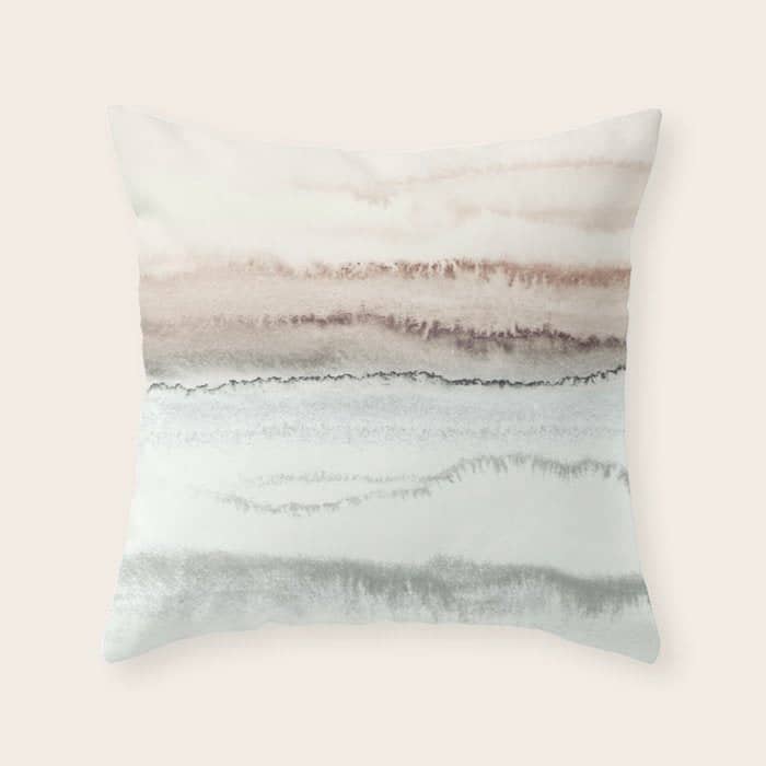 Within The Tides Natural Three By Monika Strigel Throw Pillow