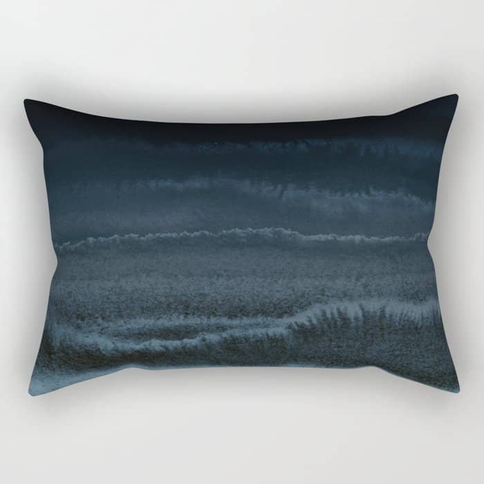 Within The Tides Night Beach By Monika Strigel Rectangular Pillow