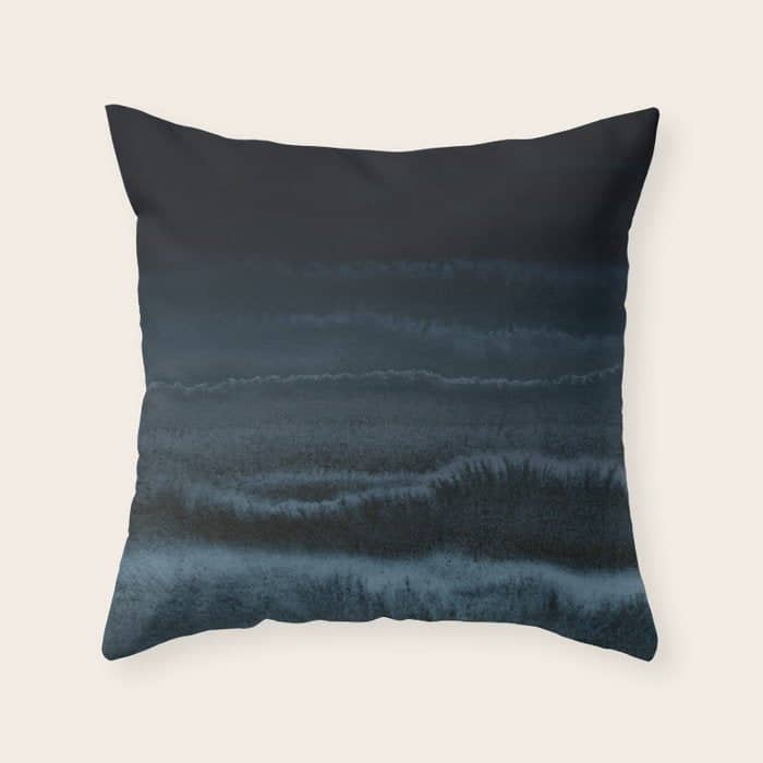 Within The Tides Night Beach By Monika Strigel Throw Pillow