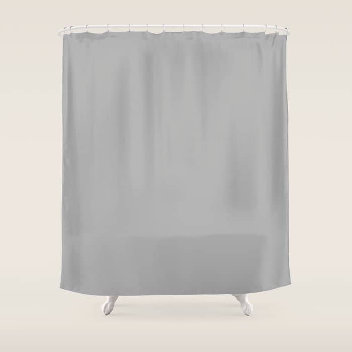 Light Gray Solid. Silver Minimalism Shower Curtain