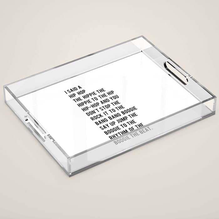 I Said A Hip Hop Hippie To The Hippie Acrylic Tray