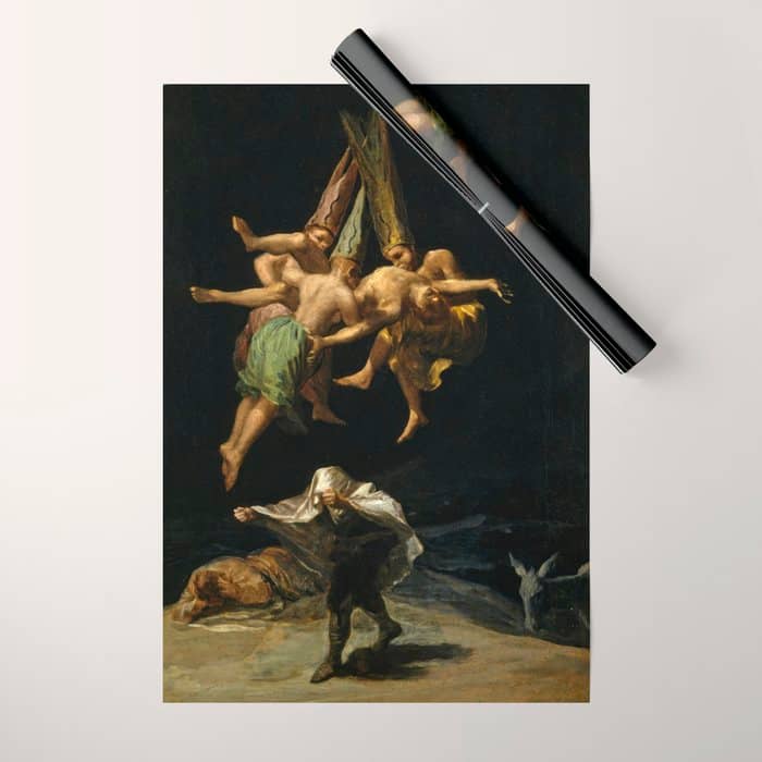Francisco Goya "Witches' Flight Also Known As Witches In Flight Or Witch" Wrapping Paper