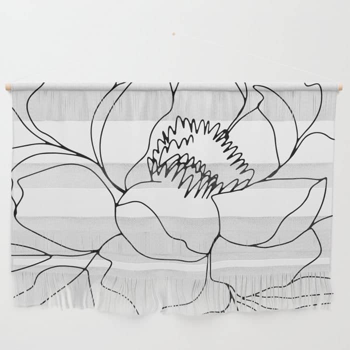 Minimal, Line Art, Floral Prints, Drawing Wall Hanging
