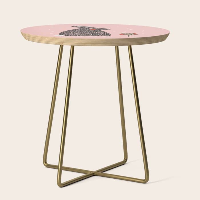 Christmas Rabbit - Illustration Side Table