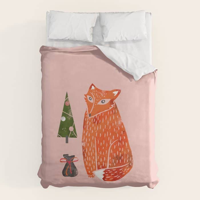 Christmas Fox - Illustration Duvet Cover