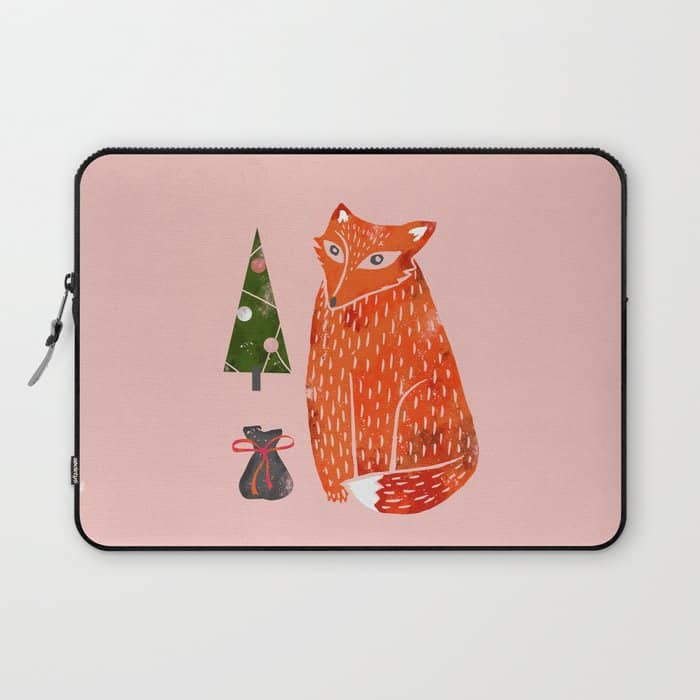 Christmas Fox - Illustration Laptop Sleeve