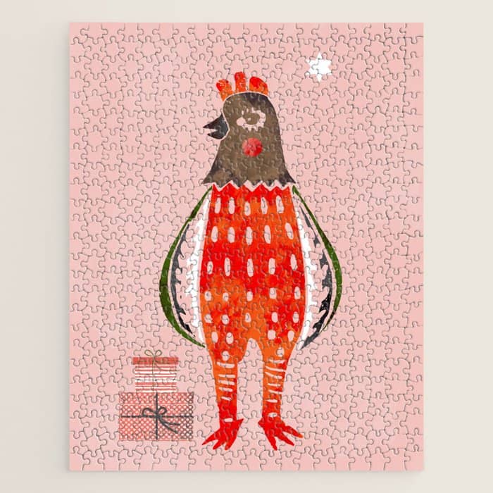 Christmas Chicken - Illustration Jigsaw Puzzle