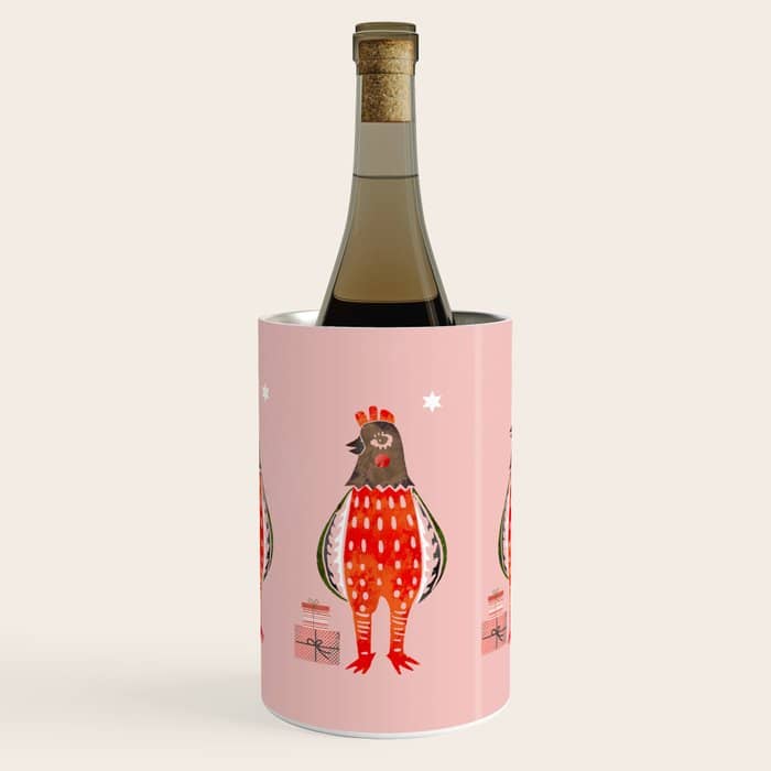 Christmas Chicken - Illustration Wine Chiller