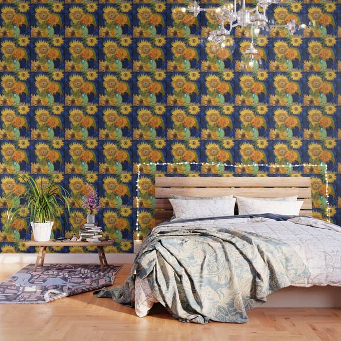 Van Gogh, Five Sunflowers 1888 Artwork Reproduction, Posters, Tshirts, Prints, Bags, Men, Women, Kid Wallpaper