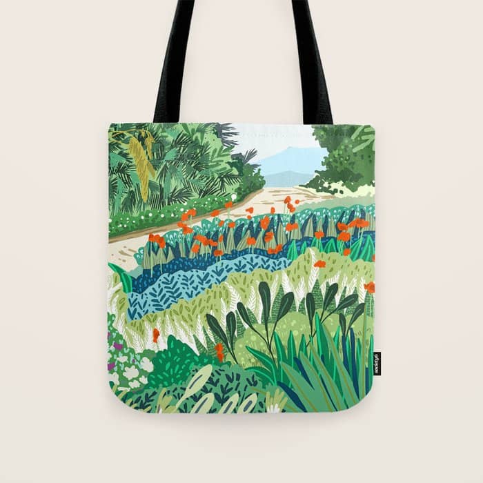Solo Walk, Nature Jungle Forest Tropical Colorful Vibrant Bortanical Illustration Painting Tote Bag