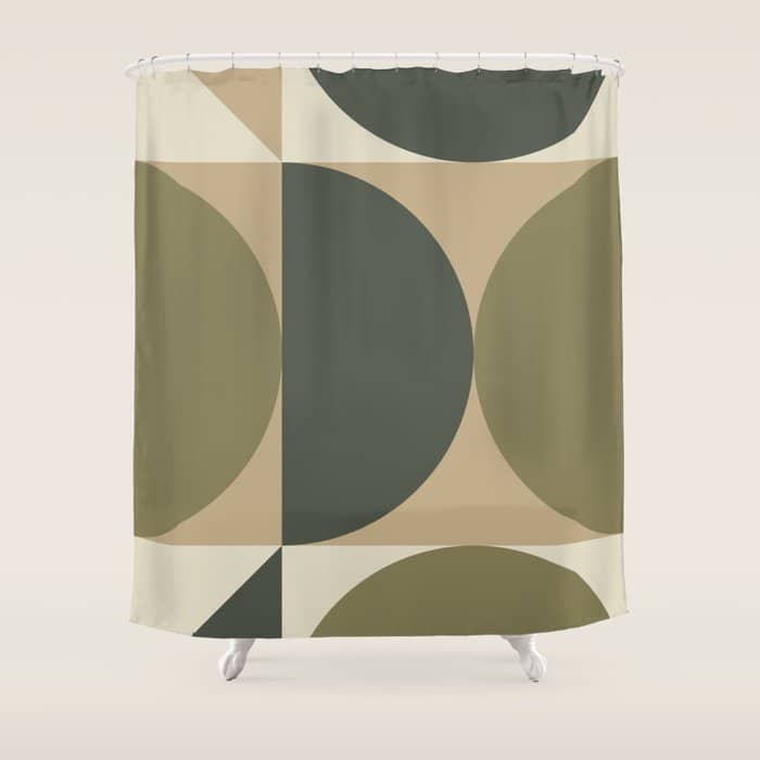 Abstract Scandinavian Art 342 Mid Century Modern Shower Curtain
