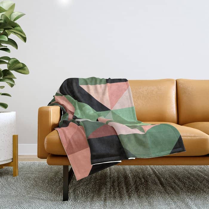Abstract Geometric - Desert Throw Blanket