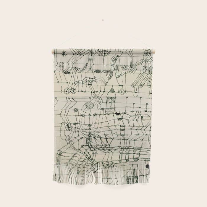 Paul Klee "Drawing Knotted In The Manner Of A Net" Wall Hanging