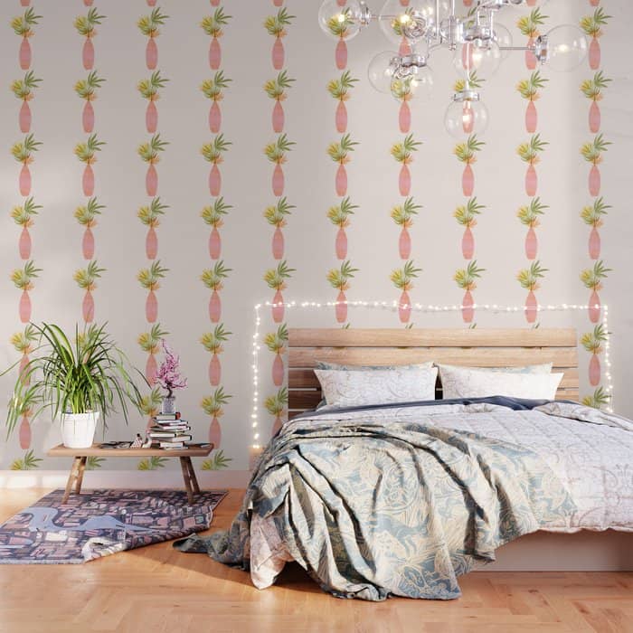 Simple Modern Tropical Bouquet Wallpaper