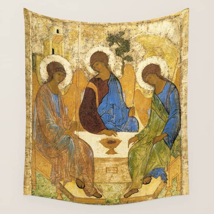 The Holy Trinity By Andrei Rublev Wall Tapestry
