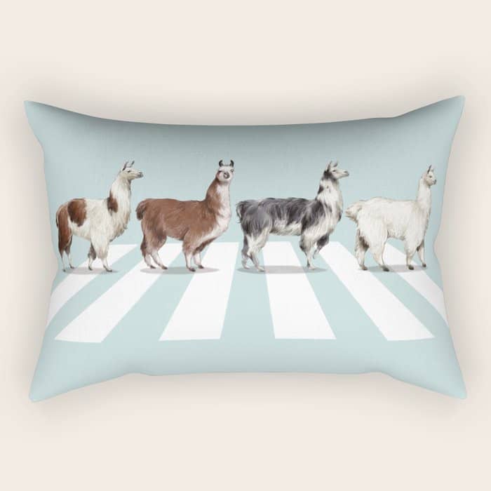 Llama The Abbey Road #1 Rectangular Pillow