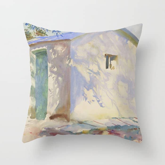 John Singer Sargent "Corfu: Lights And Shadows" Throw Pillow